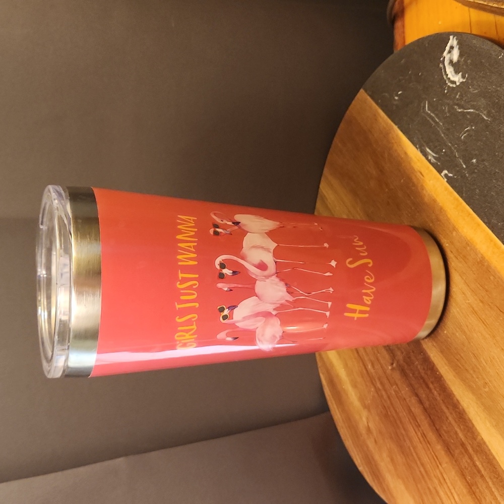 Pink Flamingo 40 oz  Refresh Pure Insulated Cup Girls Just Want to have Sun
